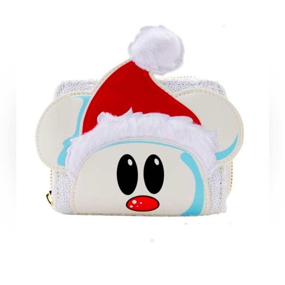 Mickey Mouse Sequin Snowman Zip Around Wallet